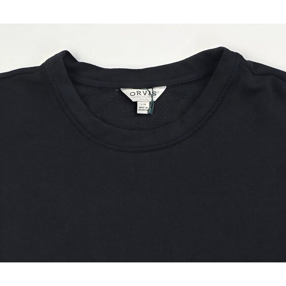 Orvis Size Large Women Black Pullover Logo Tag Long Sleeve Crew Neck Sweater NWT - Picture 5 of 9